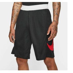 Nike HBR Men's Basketball Shorts CU4327-011 Black/University Red